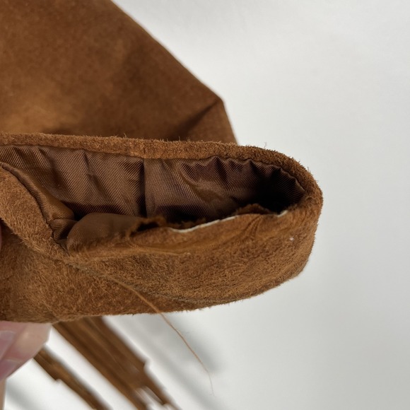Vintage Lawless by Leather Suede Brown Fringe Western Jacket Size M Southwest - Picture 5 of 12